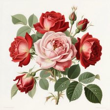 Схема вышивки «Розы»