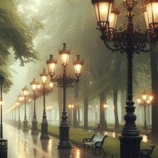 Схема вышивки «Дождливым утром»