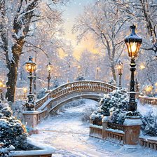 Схема вышивки «В зимнем парке»