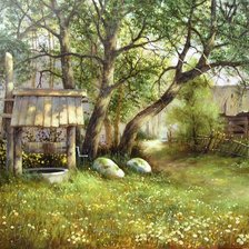 Схема вышивки «природа, пейзаж, лето»