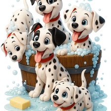 Схема вышивки «щенки»