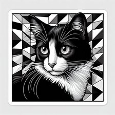 Схема вышивки «кот»