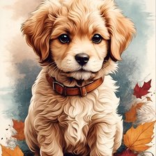 Схема вышивки «щенок»