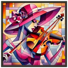 Схема вышивки «скрипачка»