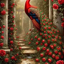 Схема вышивки «Павлин»