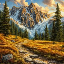 Схема вышивки «горы»