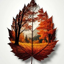 Схема вышивки «Осенние листья»