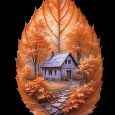 Схема вышивки «Охотничий домик»