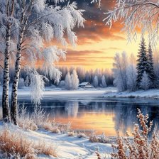 Схема вышивки «Зима во всей красе»