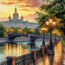 Схема вышивки «Белые ночи»