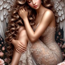 Схема вышивки «Ангел печали»