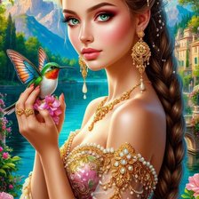 Схема вышивки «Девушка Востока»