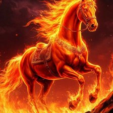 Схема вышивки «Огненная лошадь»