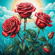 Схема вышивки «розы»