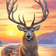 Схема вышивки «олень1»