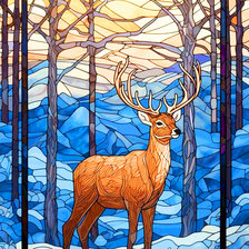 Схема вышивки «олень4»