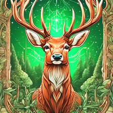 Схема вышивки «олень12»