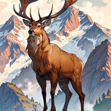 Схема вышивки «олень14»