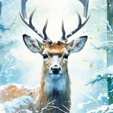 Схема вышивки «олень22»