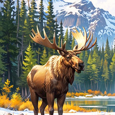 Схема вышивки «лось1»