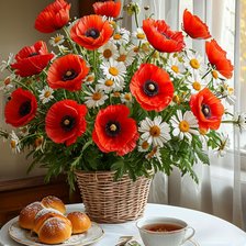 Схема вышивки «Маки»