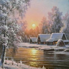 Схема вышивки «зима»