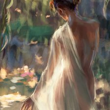 Схема вышивки «Девушка»