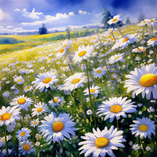 Схема вышивки «ромашковое поле»