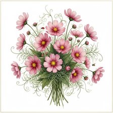 Схема вышивки «Космея»