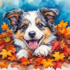 Схема вышивки «собака»