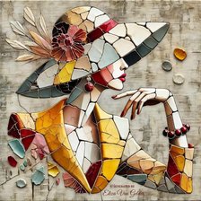 Схема вышивки «дама»