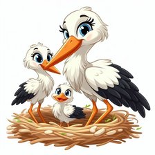 Схема вышивки «аисты»