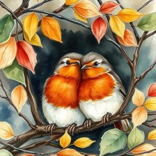 Схема вышивки «птицы»