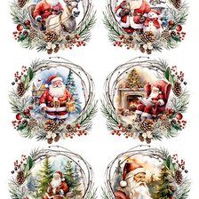 Схема вышивки «Дедушки морозы»