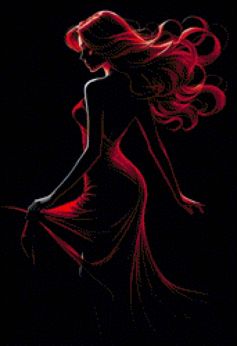 devushka v krasnom - предпросмотр