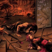 Схема вышивки «Саске и Сакура»