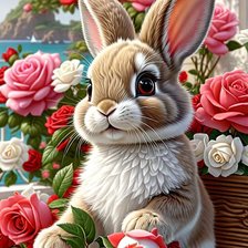 Схема вышивки «ЗАЯЦ»