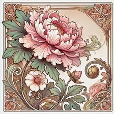 Схема вышивки «Хризантема»