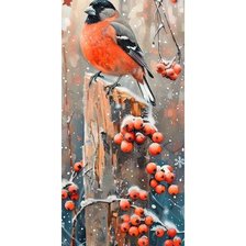 Схема вышивки «снегирь»