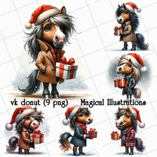 Схема вышивки «Лошади»