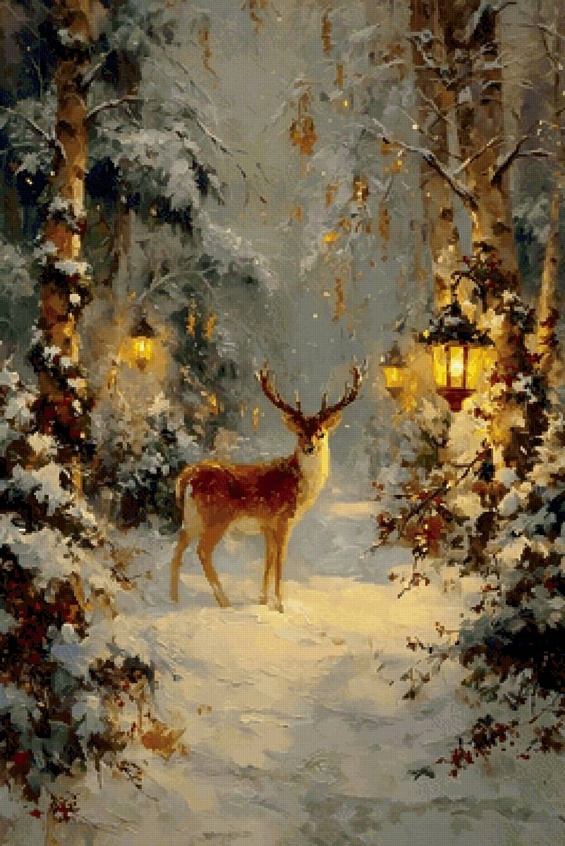 Новогодний олень - предпросмотр