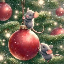 Схема вышивки «мышки»