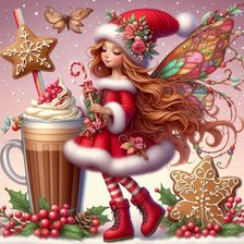 Схема вышивки «эльф новогодний»