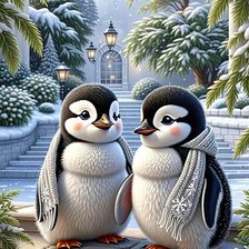 Схема вышивки «пингвины»