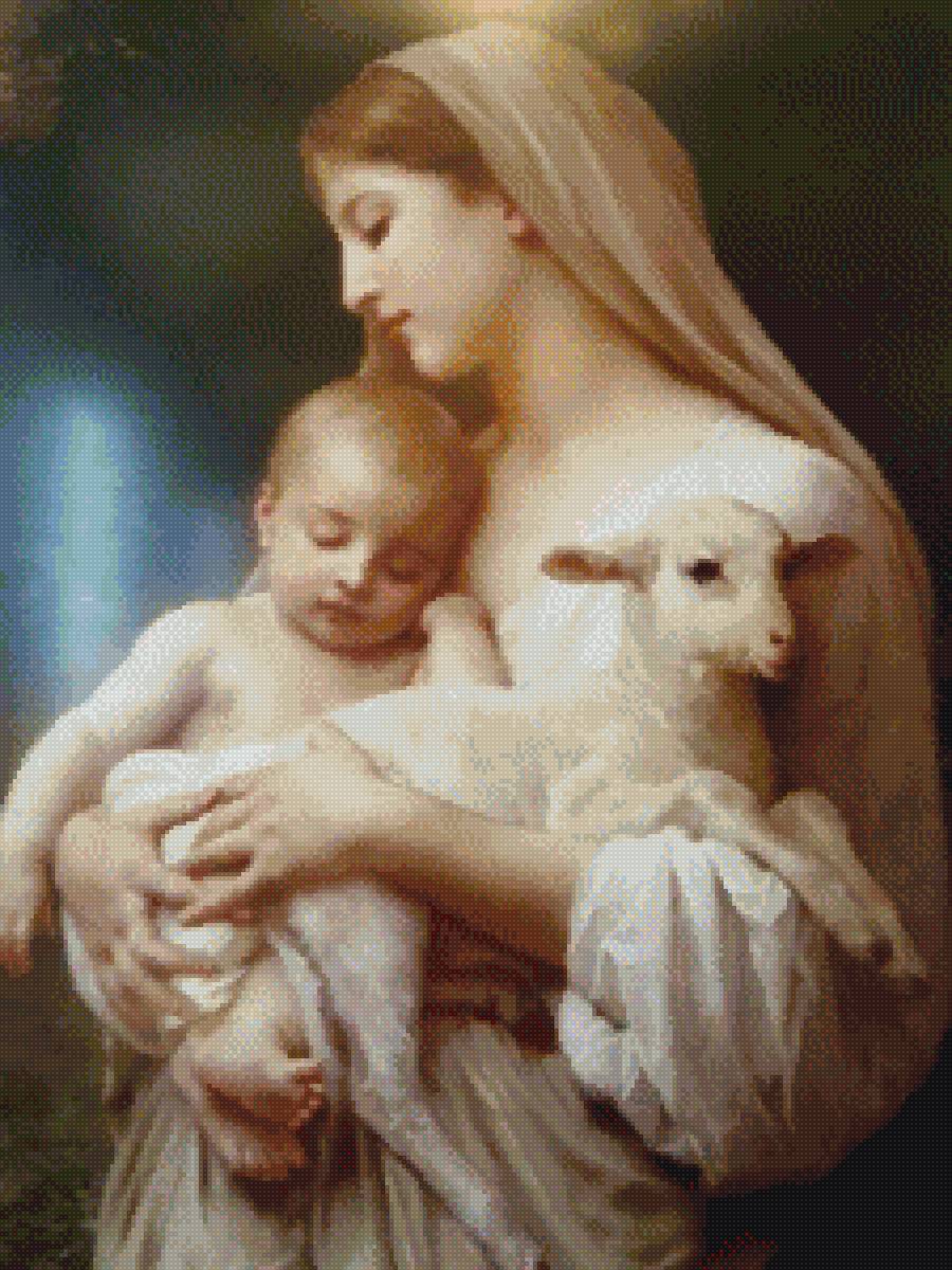 Дева Мария. Вильям Бугро - вильям бугро, мадонна - предпросмотр