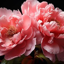 Схема вышивки «Розовые пионы»