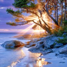 Схема вышивки «Вечер на берегу»