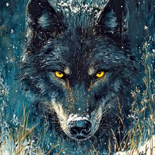 Схема вышивки «Spiritul intunericului cutreierand in linistea noptii»