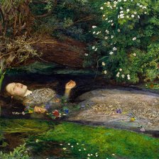 Схема вышивки «Офелия (Картина Милле)»