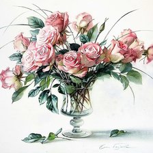 Схема вышивки «Букет роз»